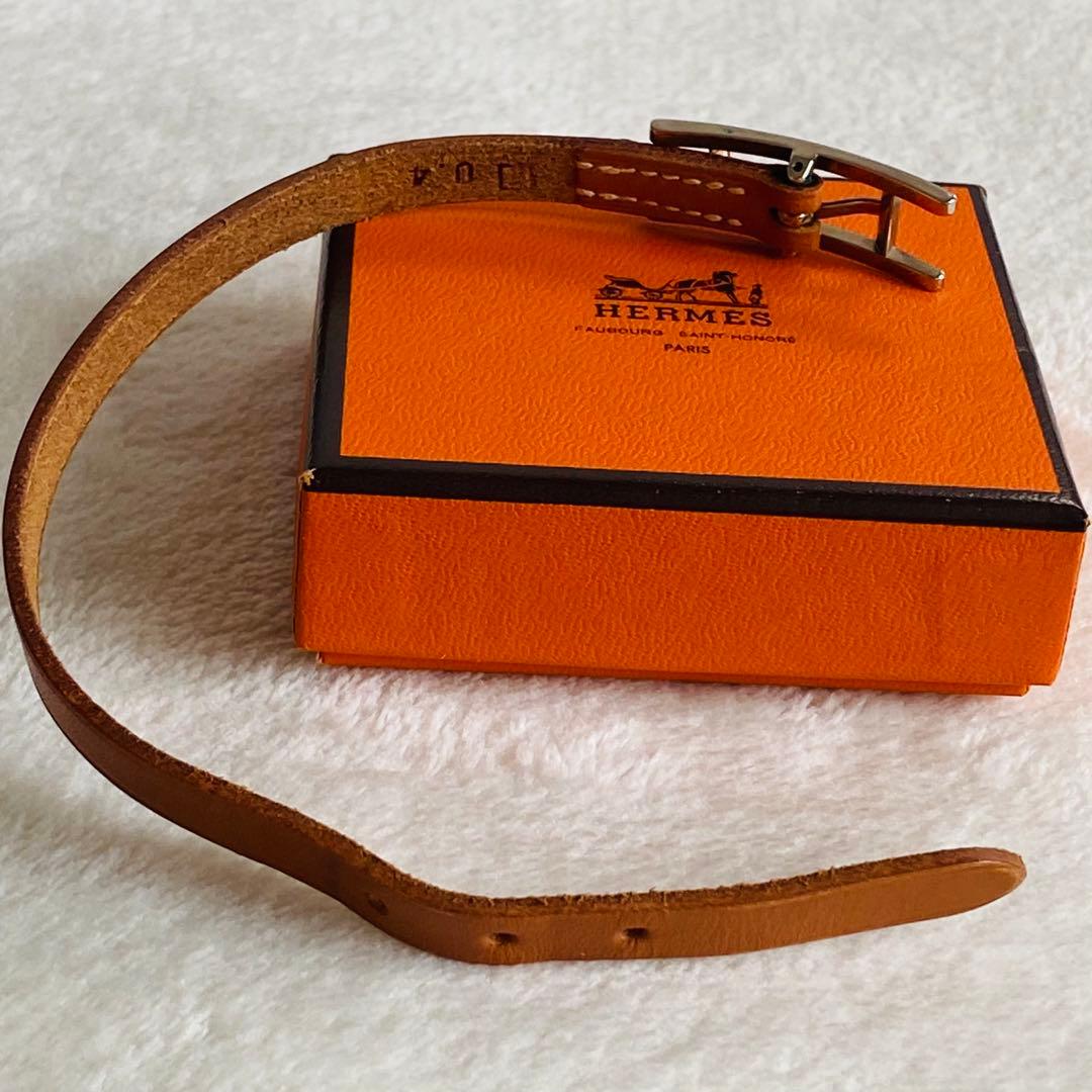 エルメス HERMES レザーブレスレット Hモチーフ アピ 美品 箱付