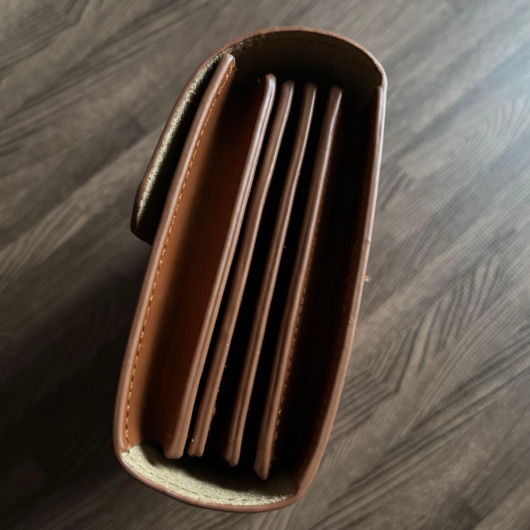 ミツバチアコーディオンポーチ 本革 牛革 ヴィンテージ 素材入れ コラージュ素材