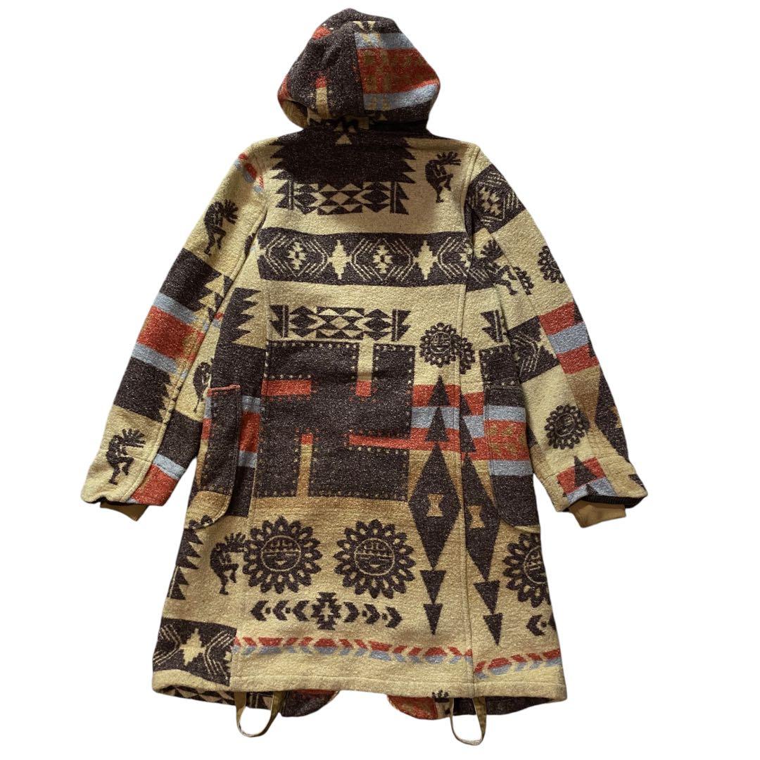 キャピタル ネイティブ柄 ウール ブランケット コート ダッフルコート