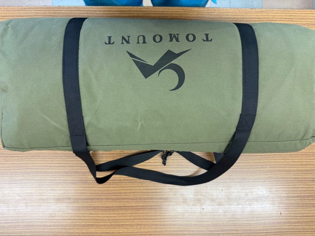 tomount ワンポールテント TC アーミーグリーン、グランドシート付き