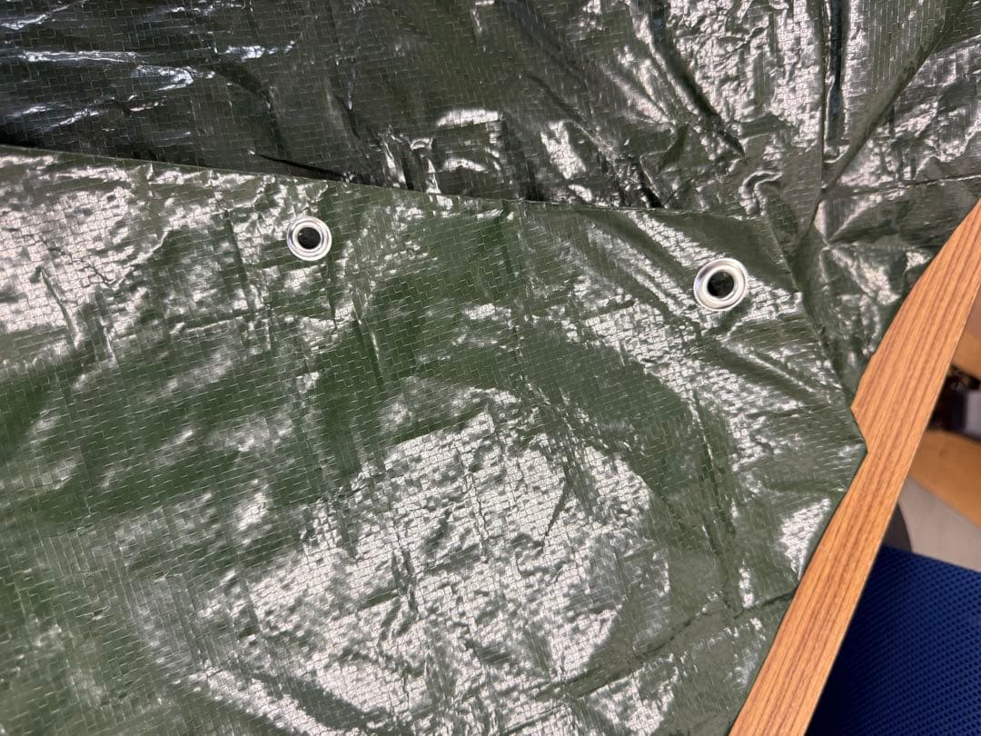 tomount ワンポールテント TC アーミーグリーン、グランドシート付き