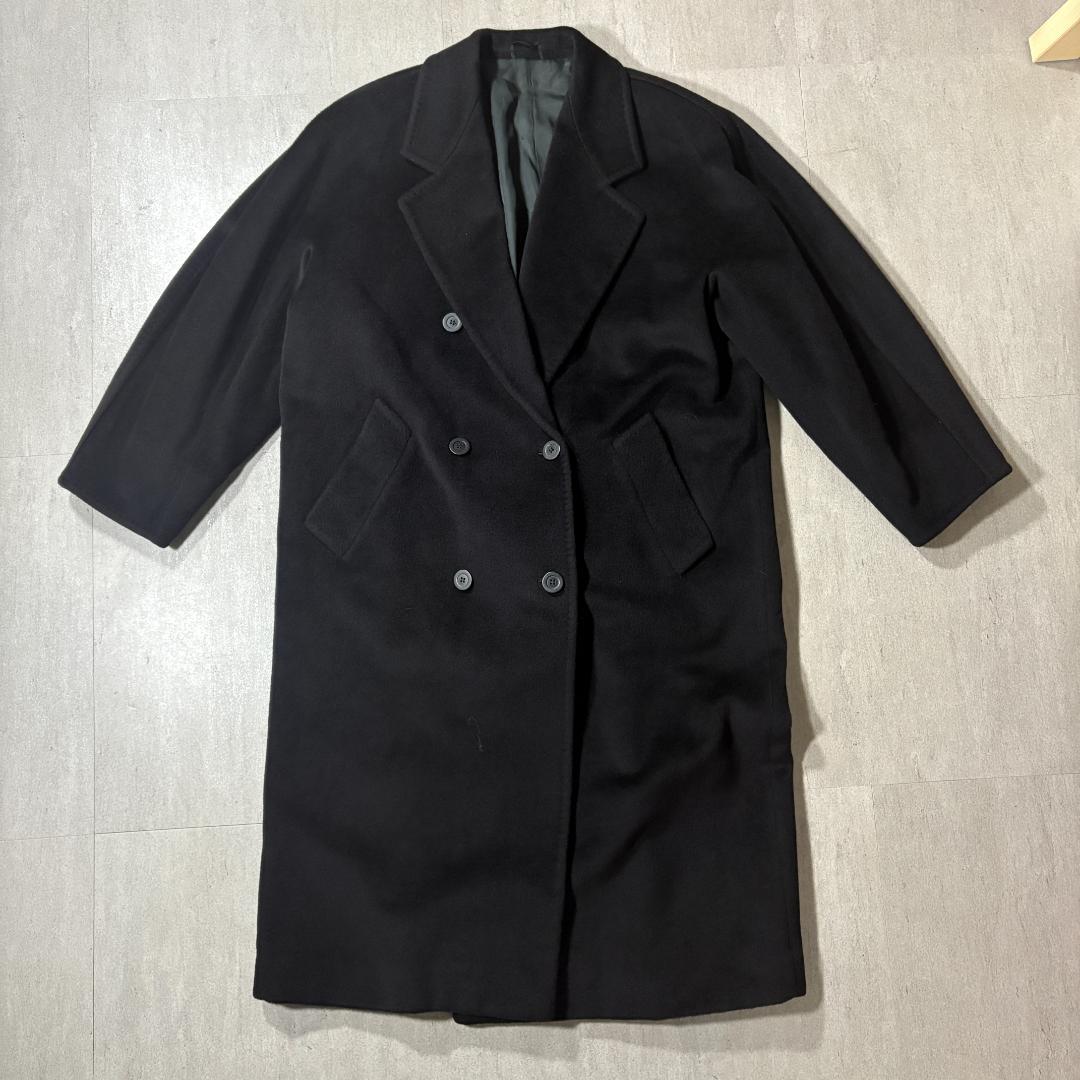 大きいサイズ✨MaxMara サイズ42 ダブルチェスターコート 黒 ブラック