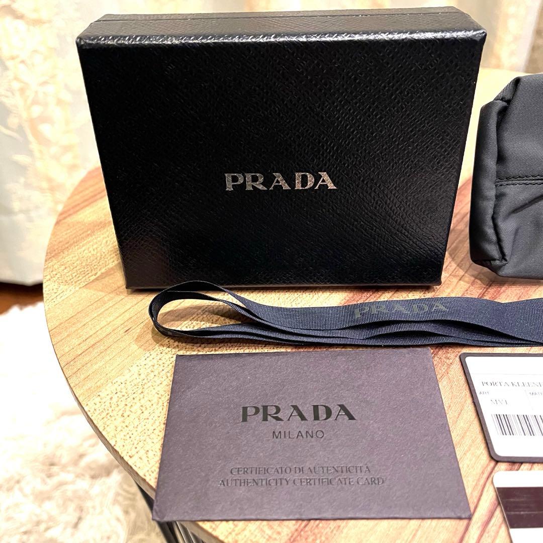✨正規品✨未使用品✨PRADA プラダ ティッシュケース ナイロン 三角ロゴ 黒