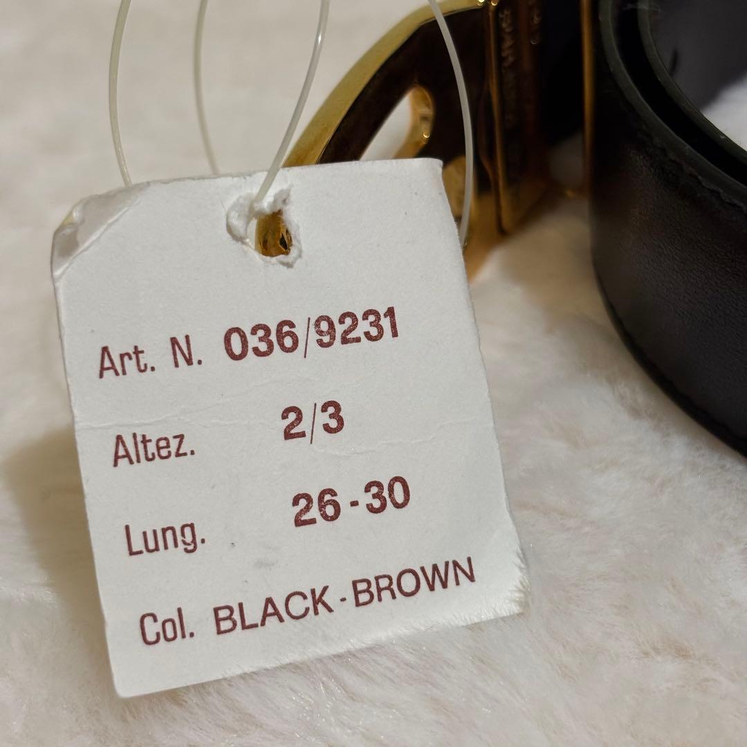 ［未使用級］GUCCIグッチレザーベルト ヴィンテージ GG ゴールド　金具