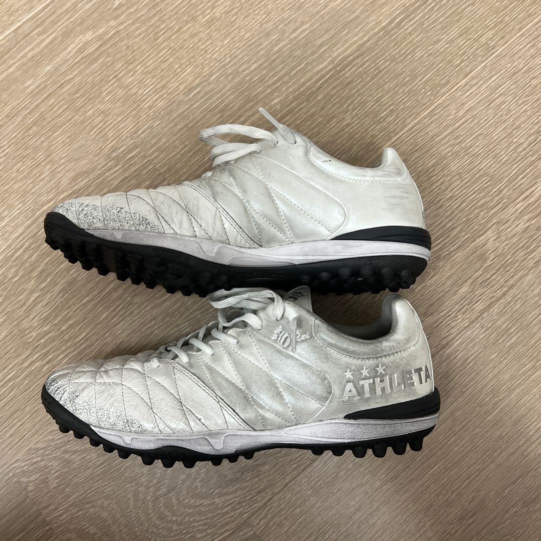 ATHLETA フットサルシューズ ホワイト カンガルー革×人工革の通販はau