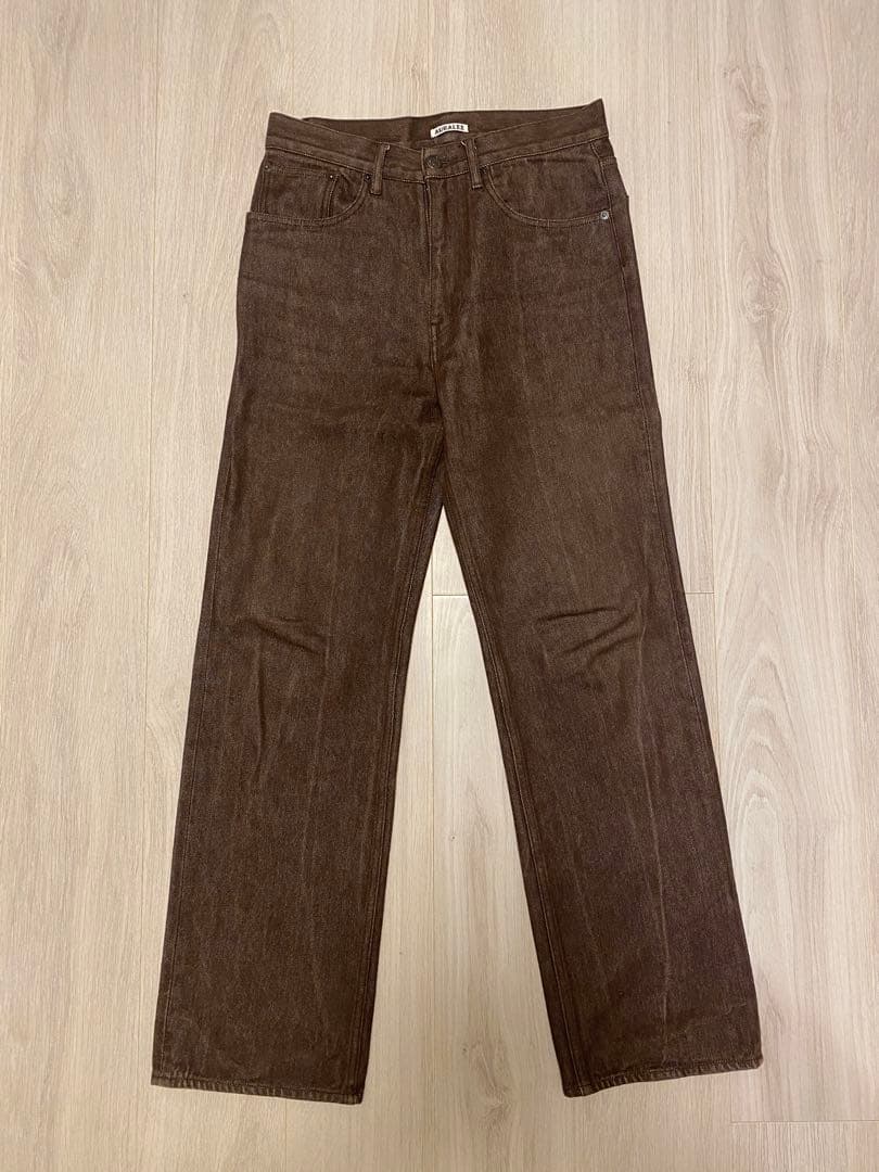 【最終値下げ】AURALEE hard twist brown denim 上下
