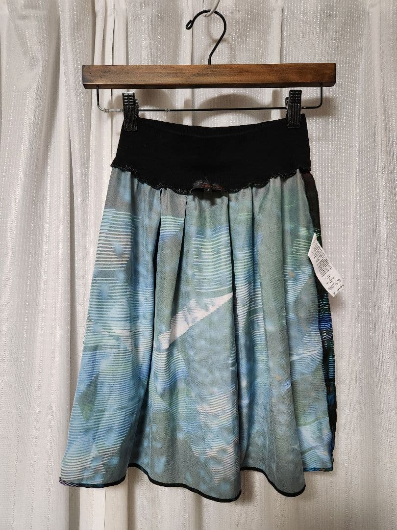 美品】アニエスベー 転写 フォト プリント スカート フランス製 1