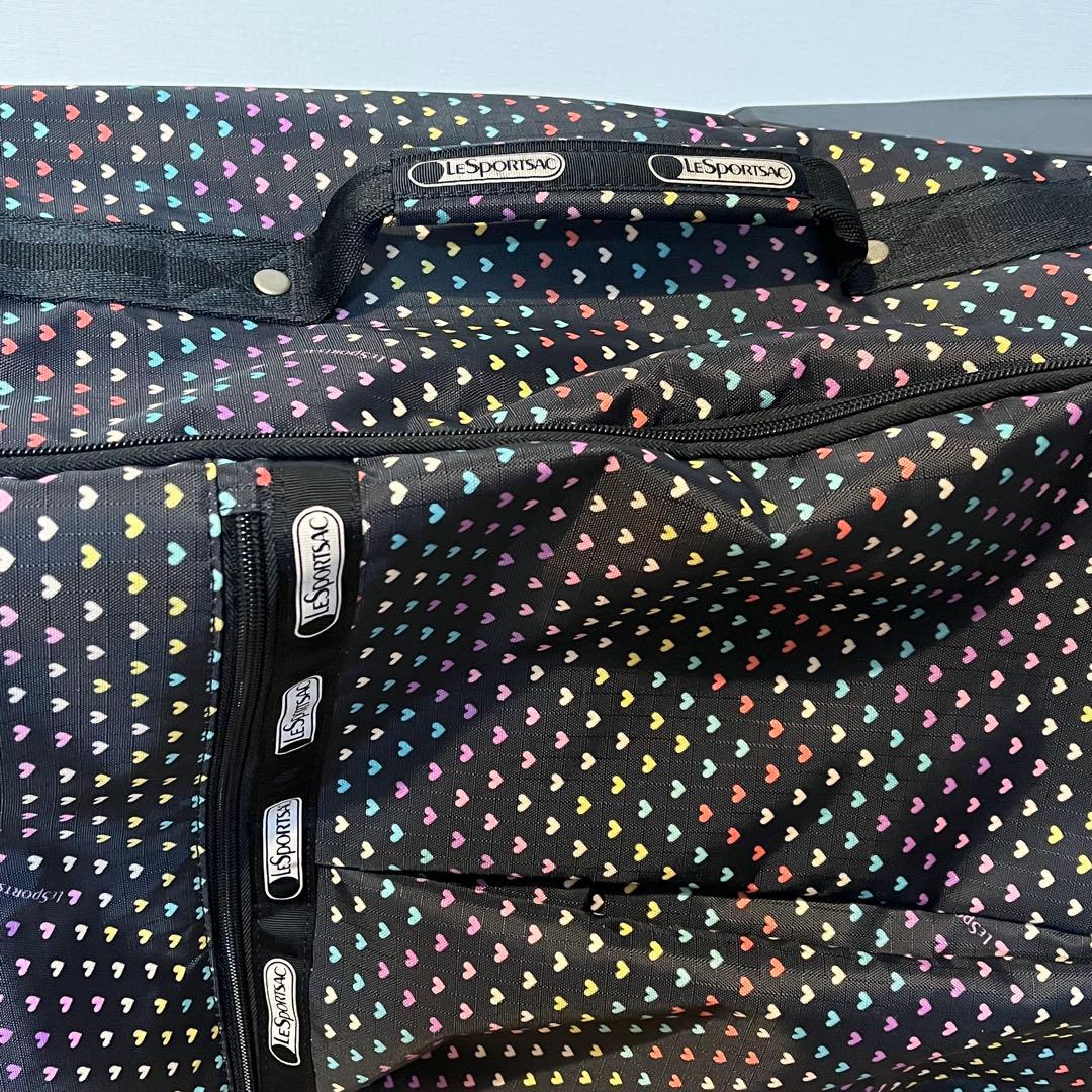 LESPORTSACレスポートサック　キャリーケースバッグ　ハート柄