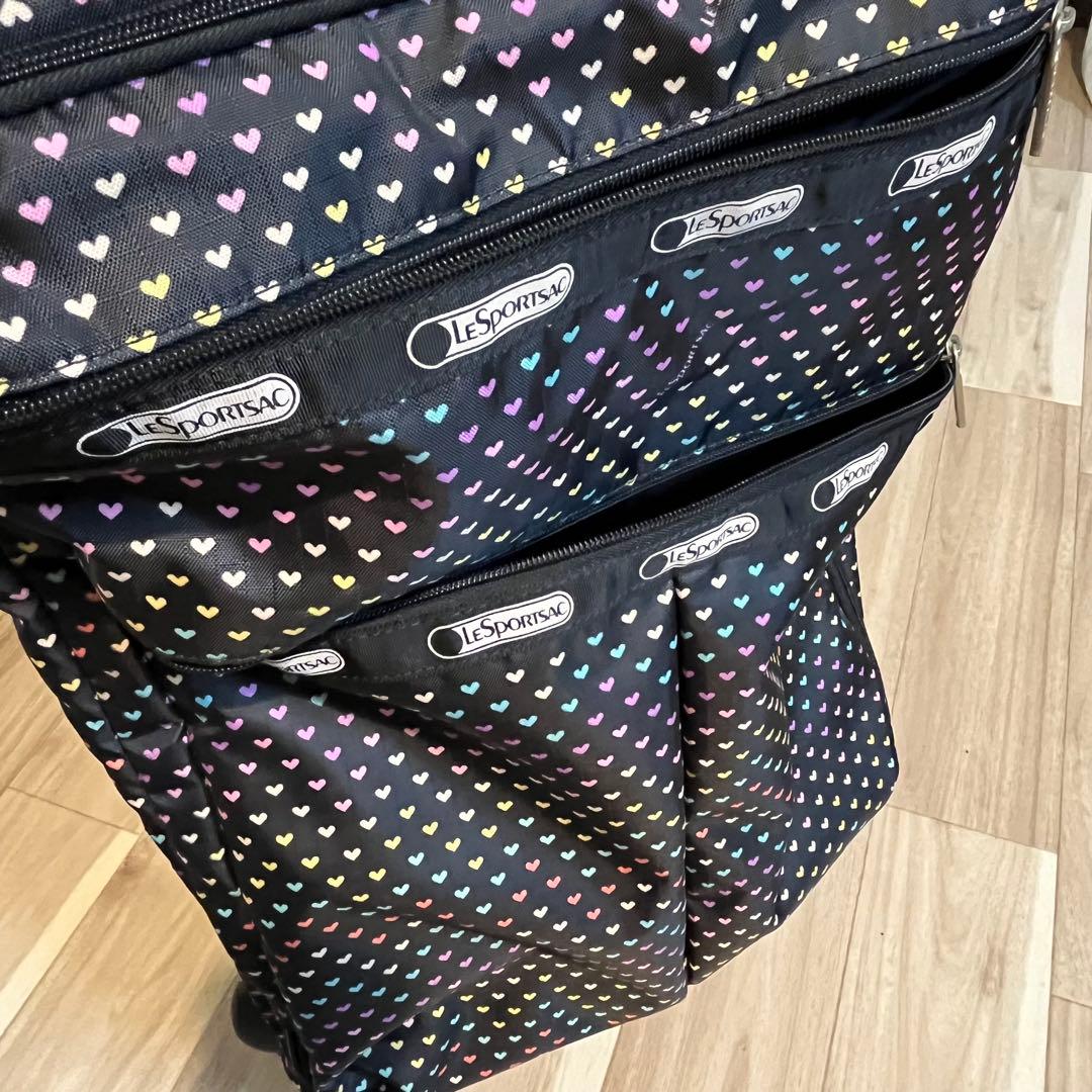 LESPORTSACレスポートサック　キャリーケースバッグ　ハート柄
