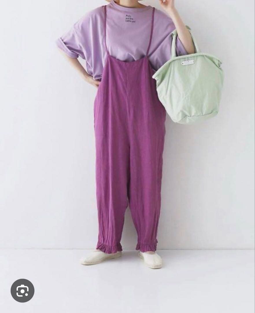 nest Robe リネンプチフリルサロペット