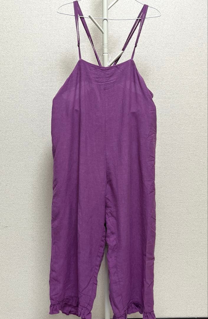 nest Robe リネンプチフリルサロペット