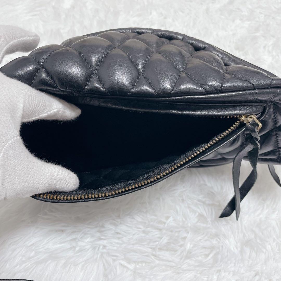 希少 IRON HEART ボディバッグ ウエストポーチ キルティング