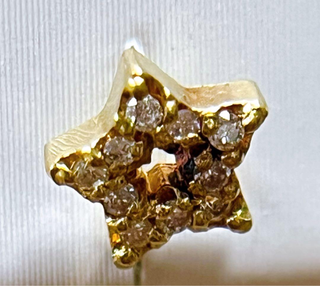 しめじ様専用 テイクアップ K18イエローゴールド ダイヤモンドピアス