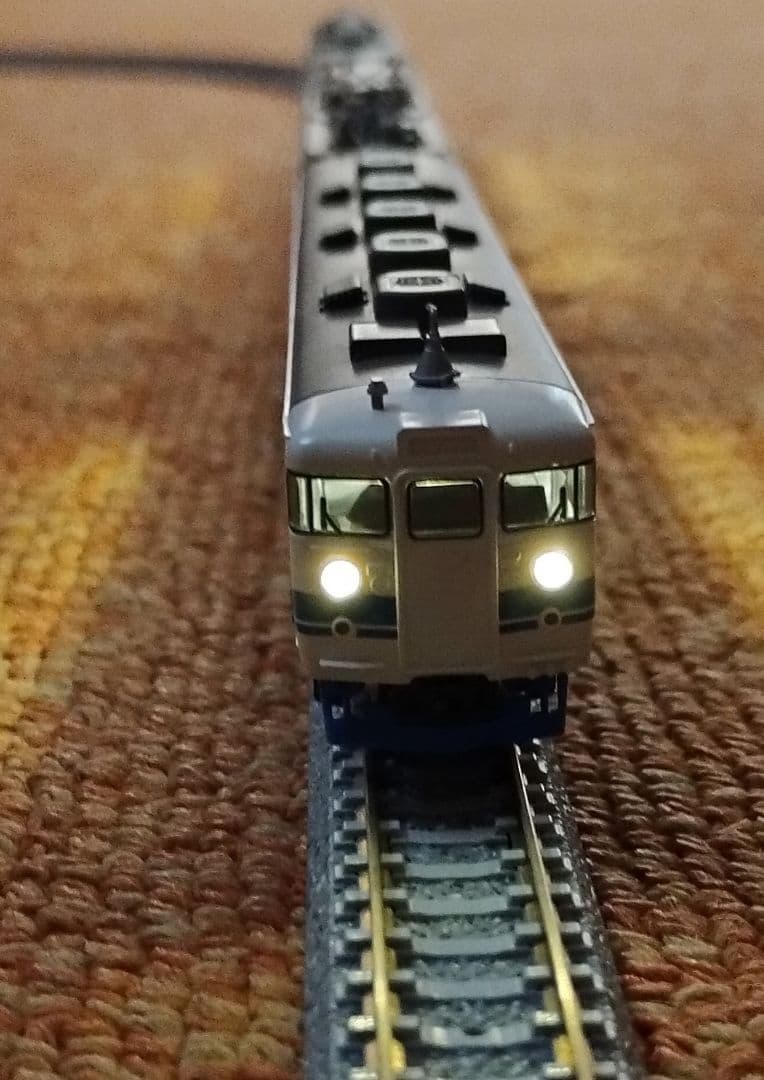 KATO 北陸本線 475系 北陸色 (青帯) 　　3両セット　室内灯付