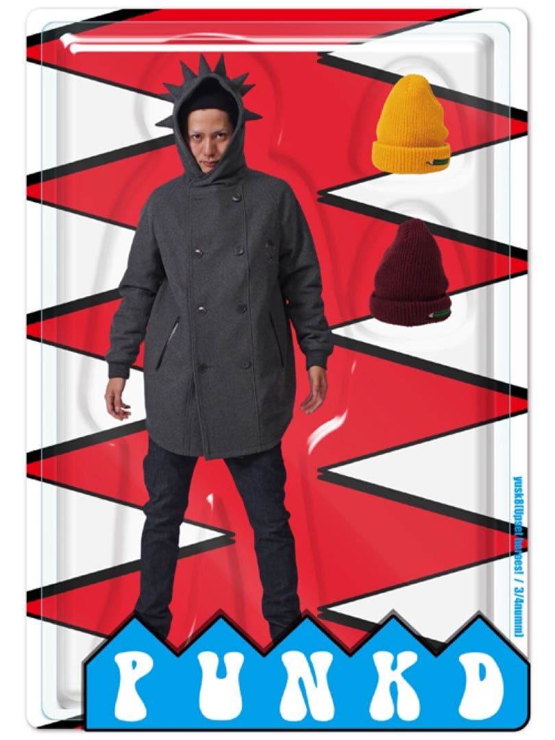 【希少】 棘！棘！棘！！ PUNK DRUNKERS トゲトゲダッフルコート