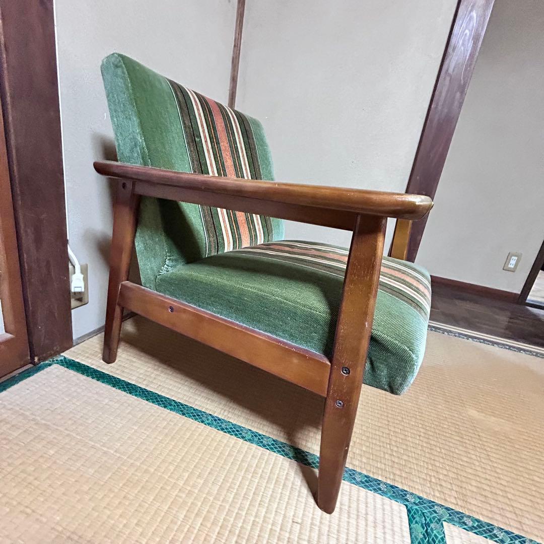 オールドカリモク 　Kチェア　ストライプ