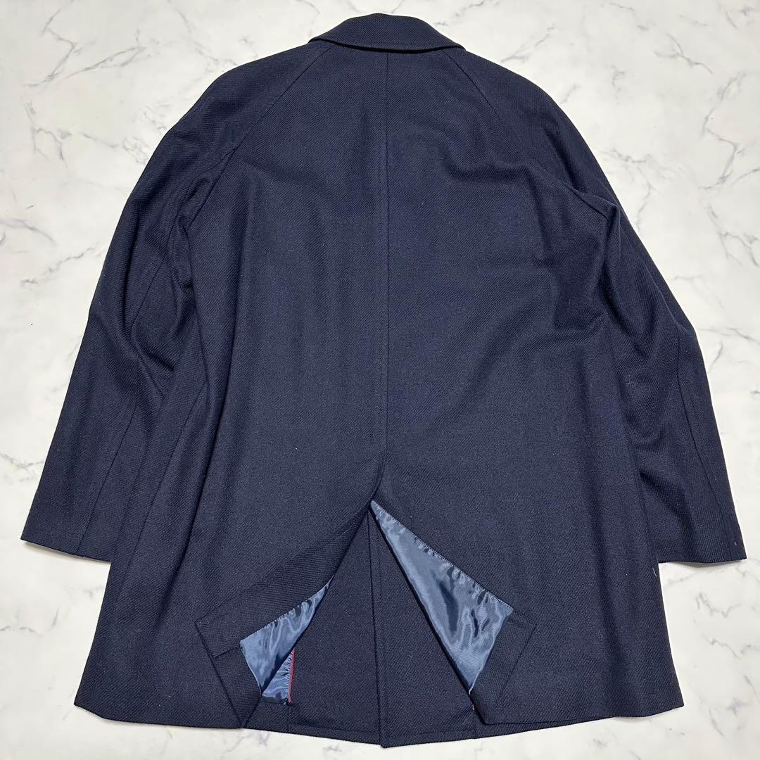 極美品　ブルックスブラザーズ　ステンカラーコート　ネイビー　紺ウール100%