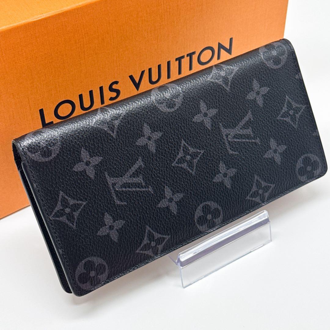 ルイヴィトン モノグラム エクリプス ポルトフォイユ ブラザ 財布 黒 ブラック