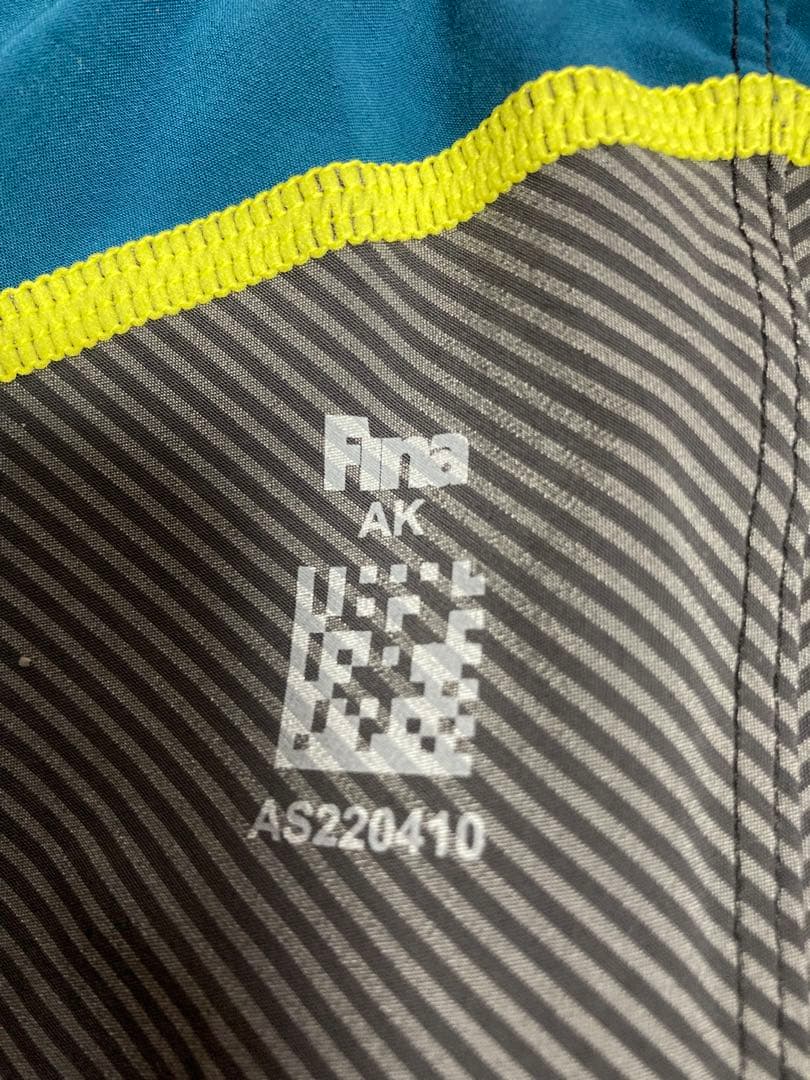 FINA 競泳用水着 AS220410 黒/青/灰/黄