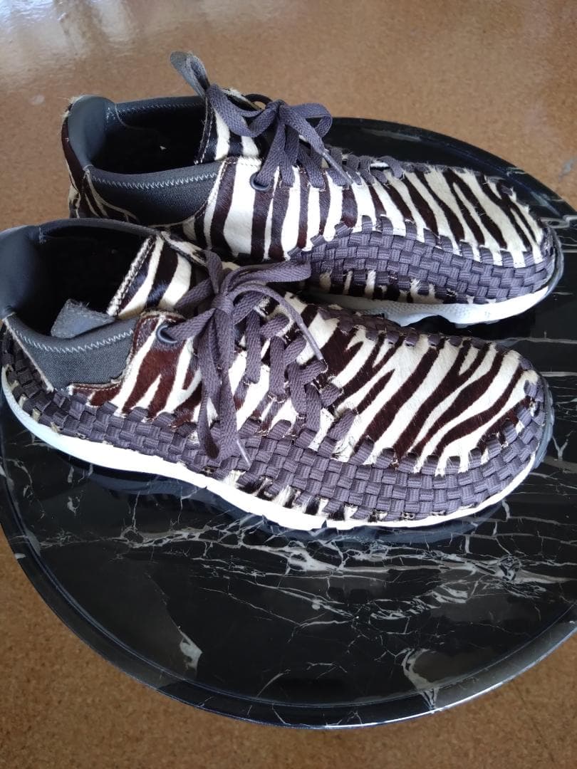 超激レア【NIKE】エアフットスケープウーブン ゼブラ柄ハラコレザースニーカー