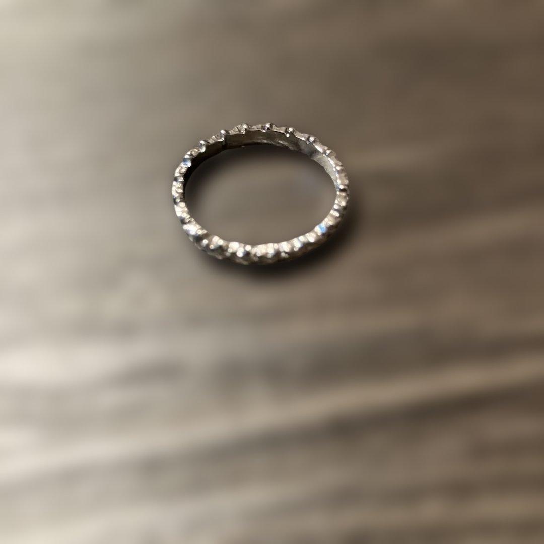 ╋*━様 【289】アメカジ シルバー色 ダイヤモンド風リング 14号