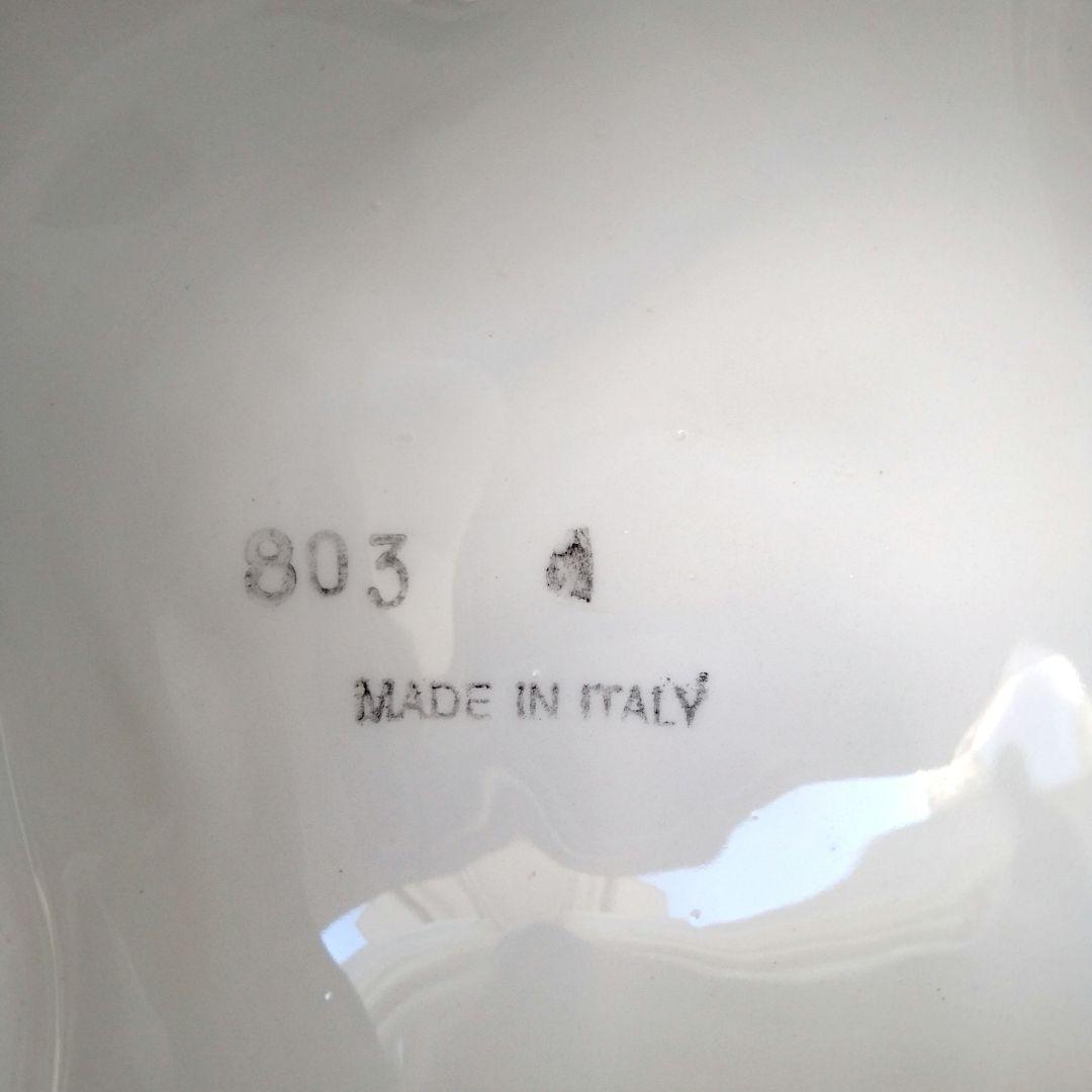 陶器製 馬と花の置物 馬車 アンティーク 輸入雑貨 白馬 陶花 イタリア製