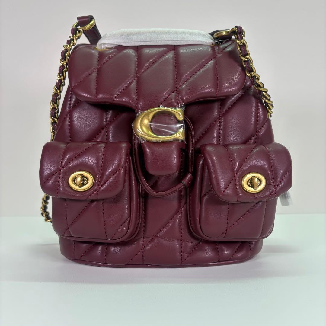【COACH】 タグ有り タビー バックパック キルティング リュック