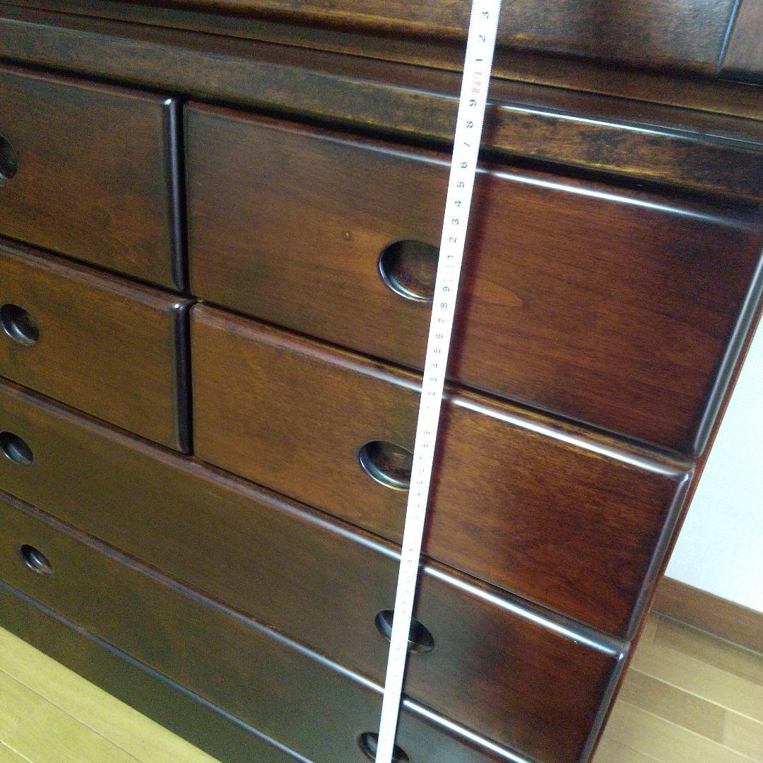 ライティングビューロー 天然木 引き出し 机 収納 折り畳み