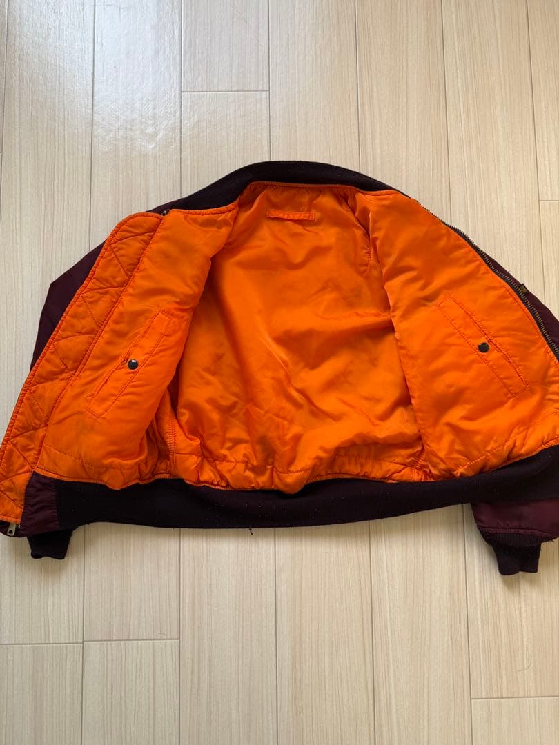 桃*ご様 alpha MA-1 バーガンディ　古着