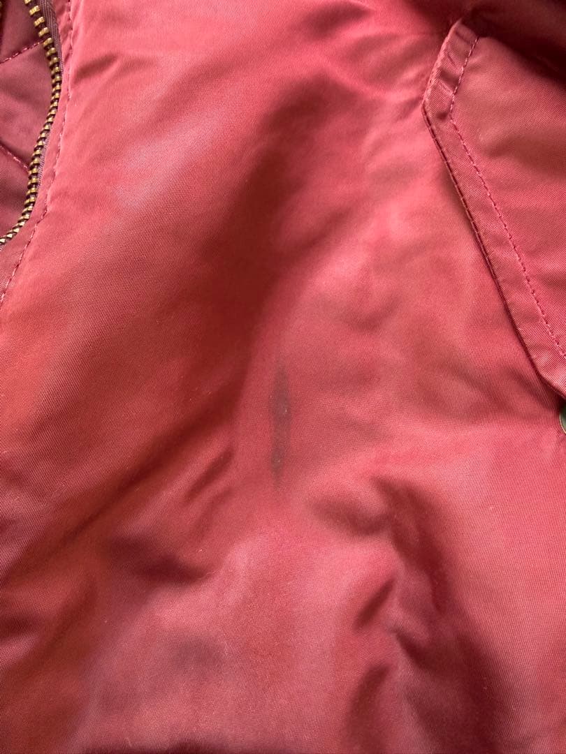 桃*ご様 alpha MA-1 バーガンディ　古着