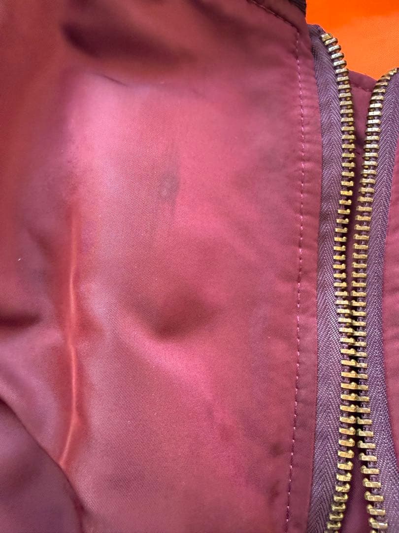 桃*ご様 alpha MA-1 バーガンディ　古着