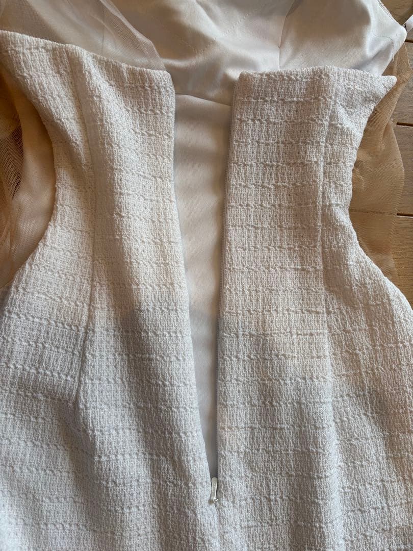 ホワイトレース装飾ドレス ロングドレス キャバドレス ナイトドレス