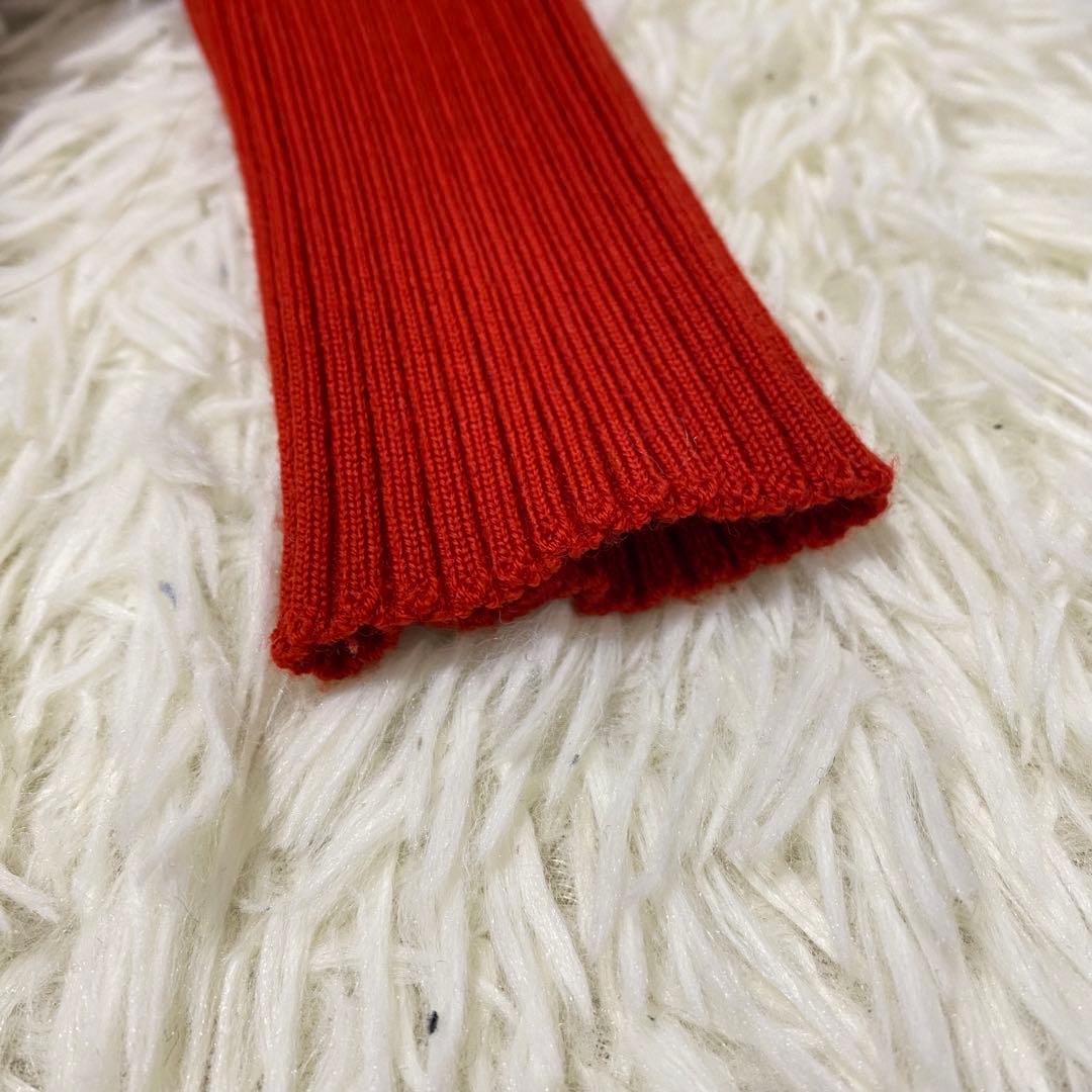 【M'S GRACY】 ニット ドッキングワンピース ツイード レッド 38