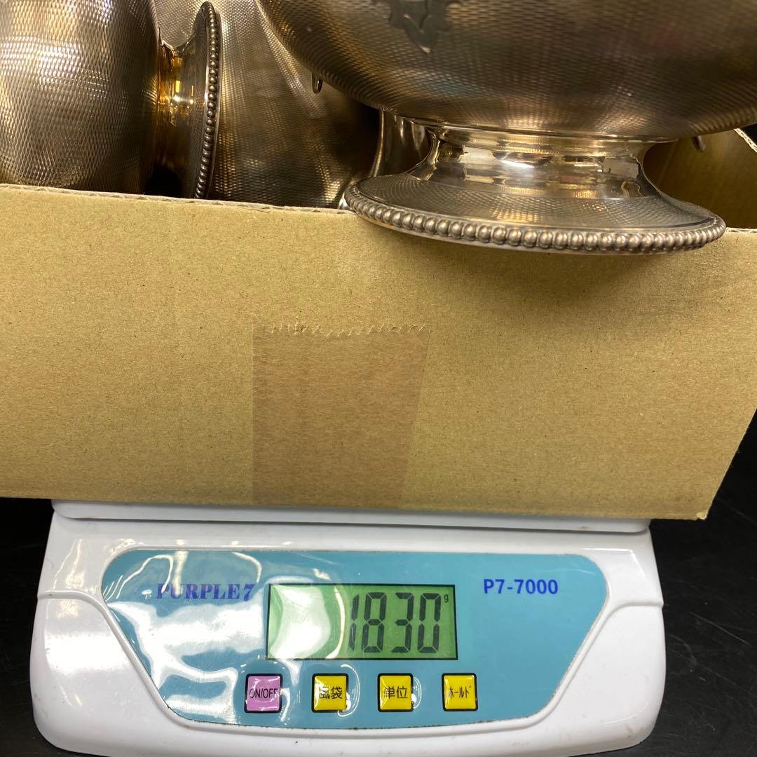 専用カルディヤック極上彫金純銀ミネルヴァホールマークポットセット1830gチコニ