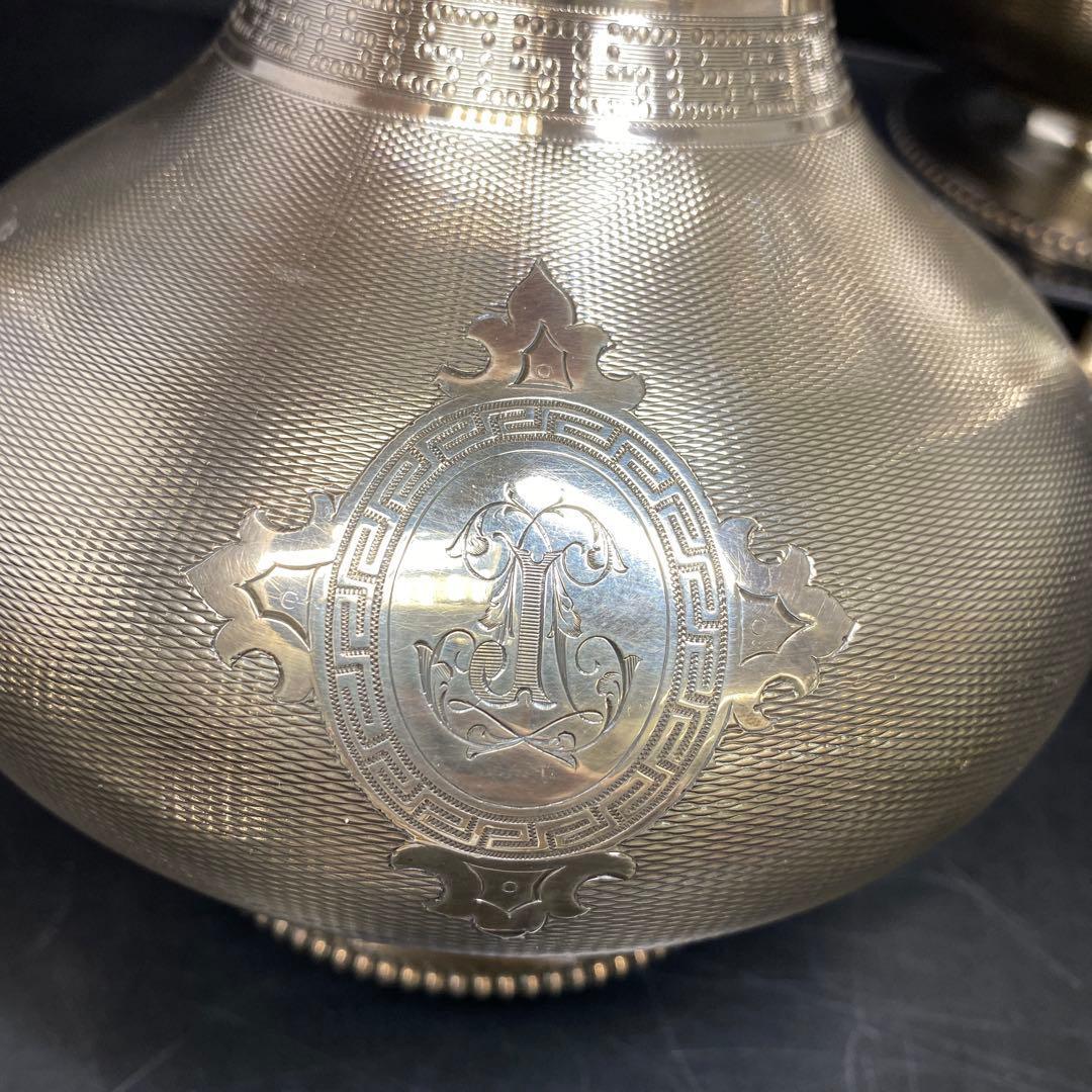 専用カルディヤック極上彫金純銀ミネルヴァホールマークポットセット1830gチコニ