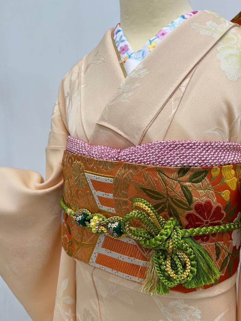 振り袖 フルセット 別誂長襦袢付 無地ぼかし 紋意匠 珍品 成人式 638