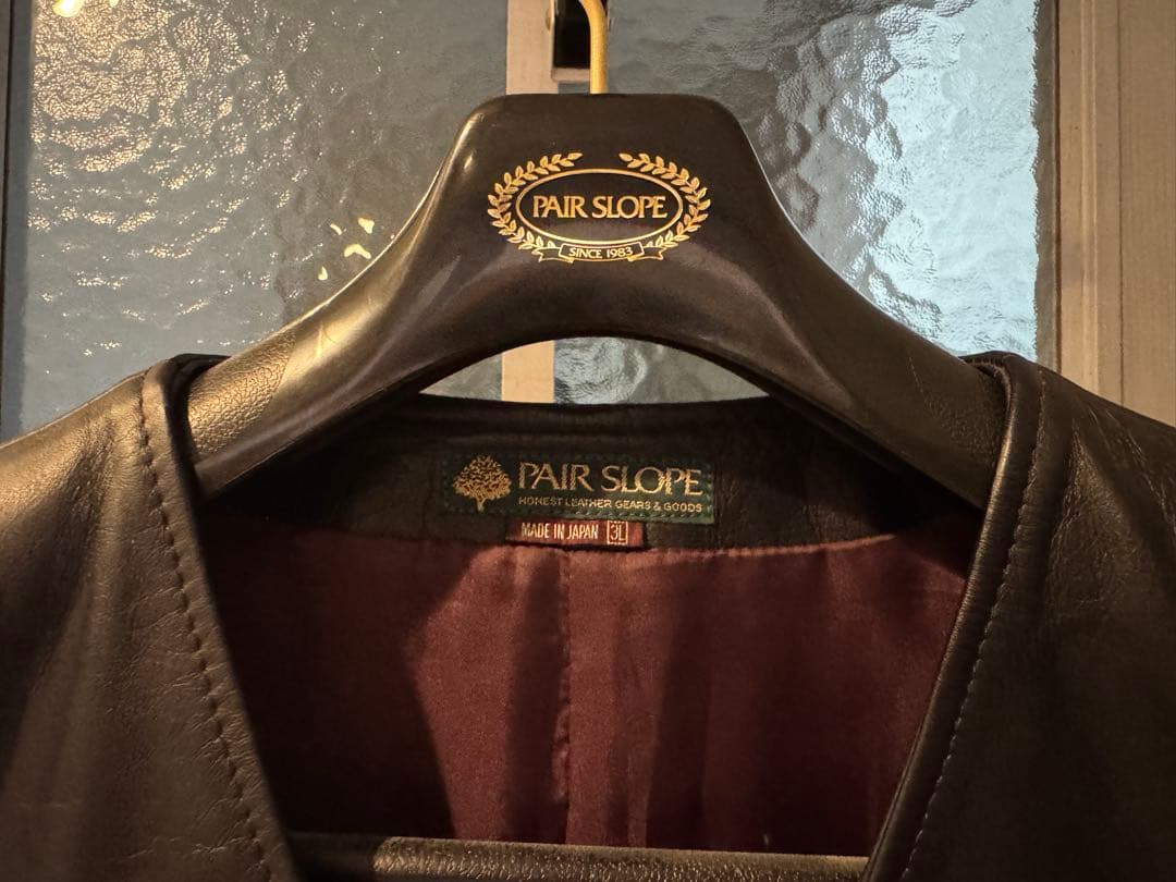 PAIR SLOPE 濃紺レザーベスト　3L