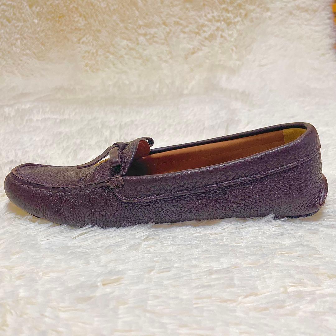 PRADA プラダ ローファー　ドライビングシューズ38 ブラウン　レザー