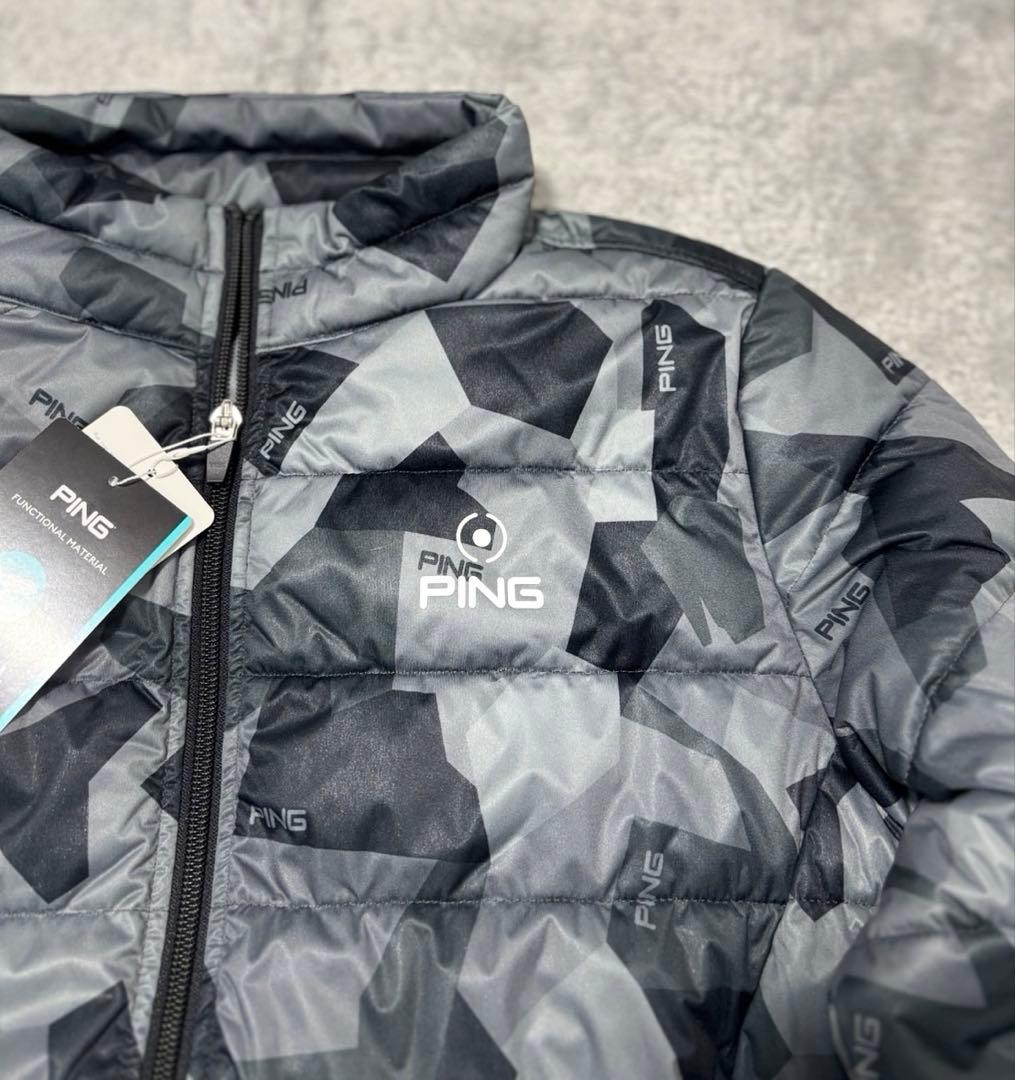 ☆新品タグ付☆ PING ゴルフ 中綿ジャケット レディース L カモ柄