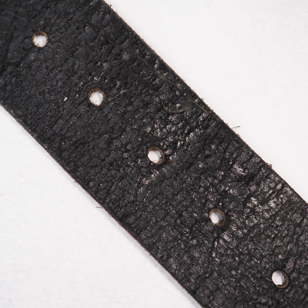 現行モデル RRL ディストレスト レザー ベルト ブラック 30