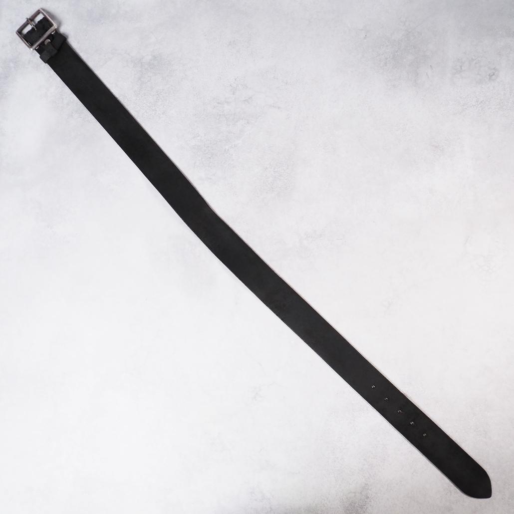 現行モデル RRL ディストレスト レザー ベルト ブラック 30