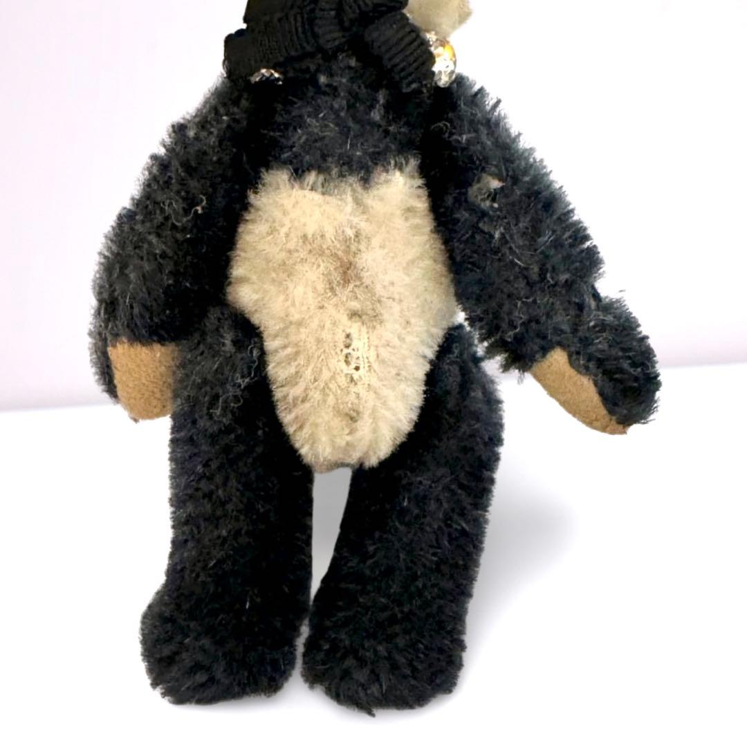 正規品】プラダ PRADA テディベア キーホルダー パンダ風 三角ロゴ