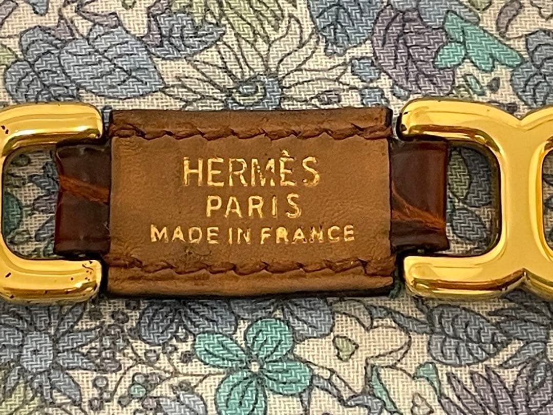 HERMÈS ブラウンレザーブレスレット（箱なし）