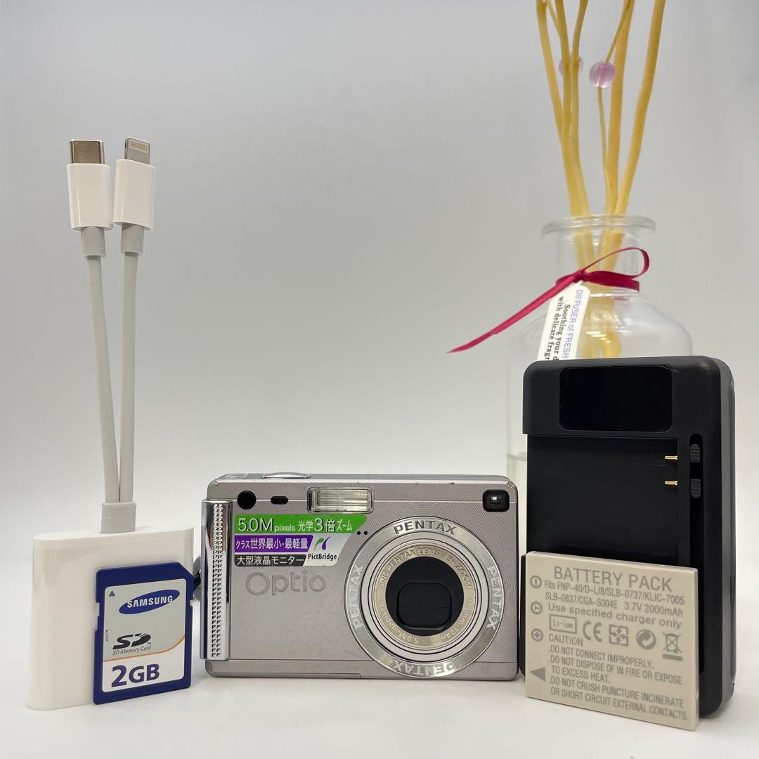 スマホ転送OK✨PENTAX Optio s5i✨動作確認済 可愛すぎるコンデジ