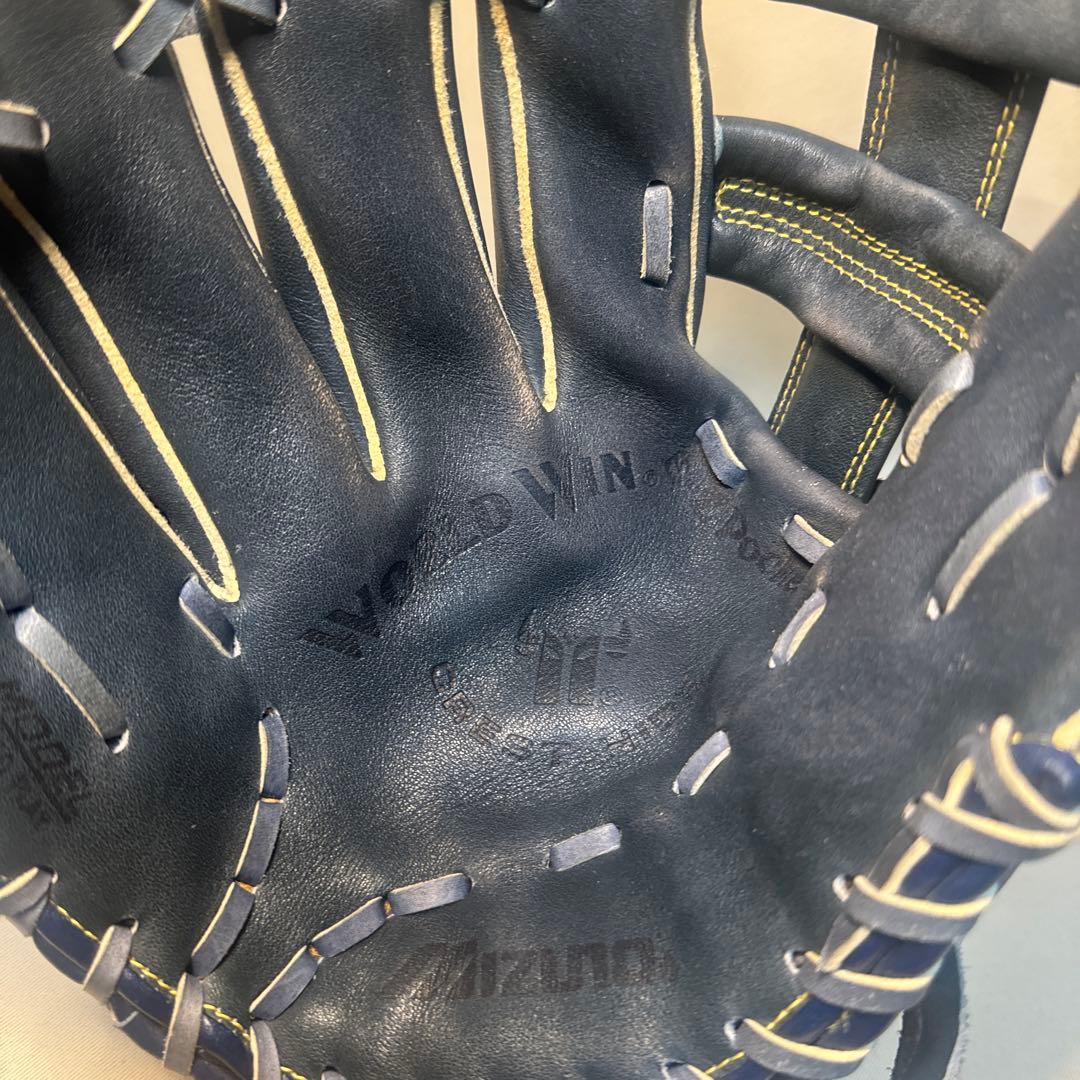 ミズノ 硬式グローブ 左 ワールドウィン プロフェッショナルモデル 野球 青