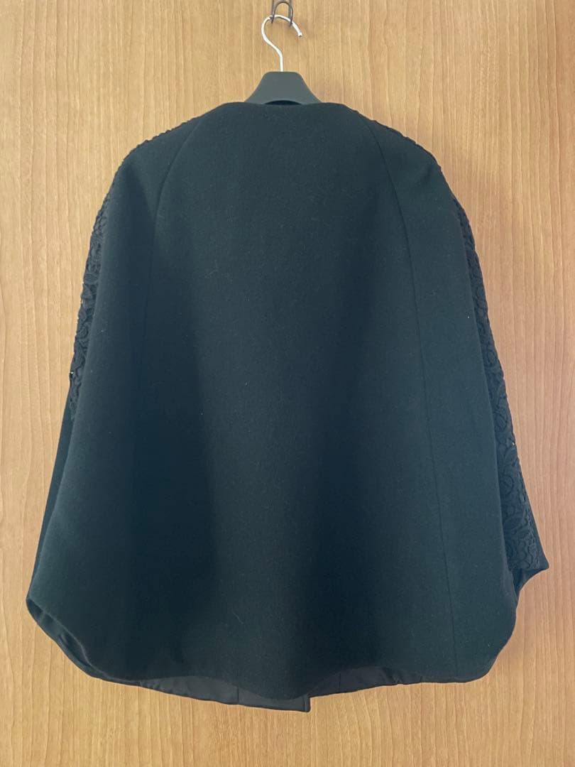 Rene ポンチョ・ケープコート ブラック