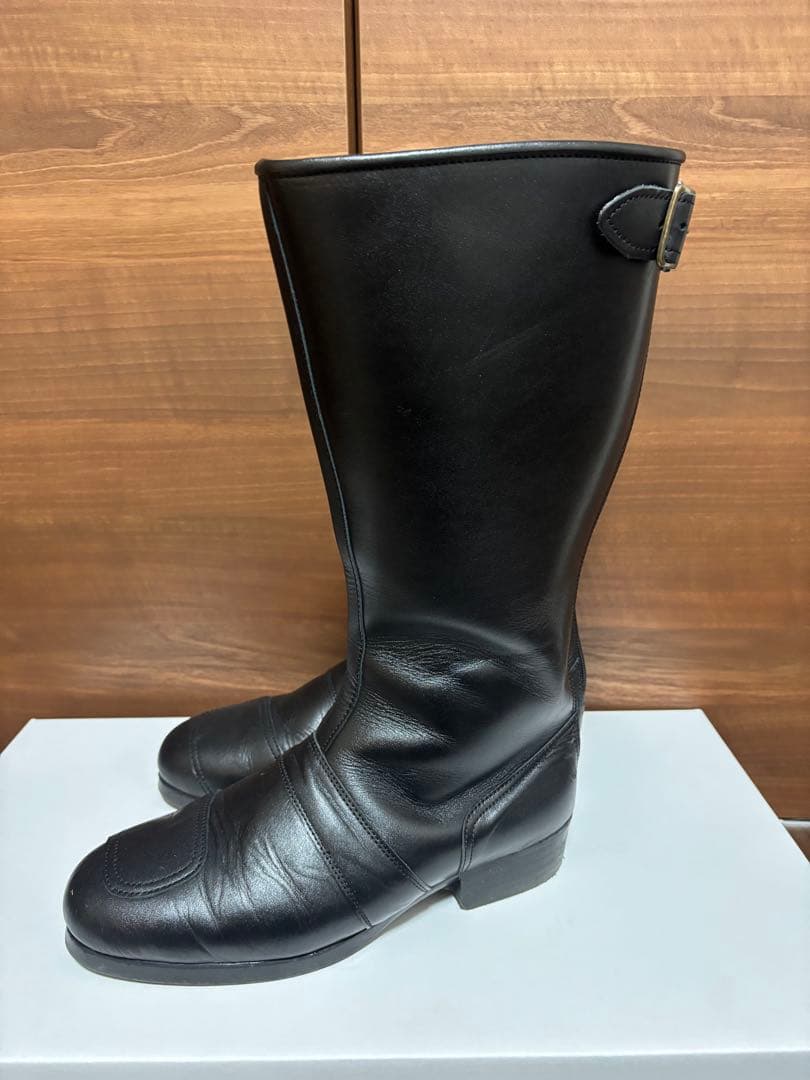 特攻ブーツ　ロングブーツ　黒　ブラック　バイク　トーヨコ　27.5cm 本革