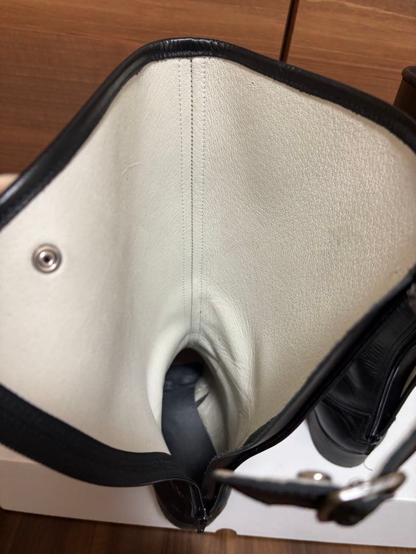 特攻ブーツ　ロングブーツ　黒　ブラック　バイク　トーヨコ　27.5cm 本革