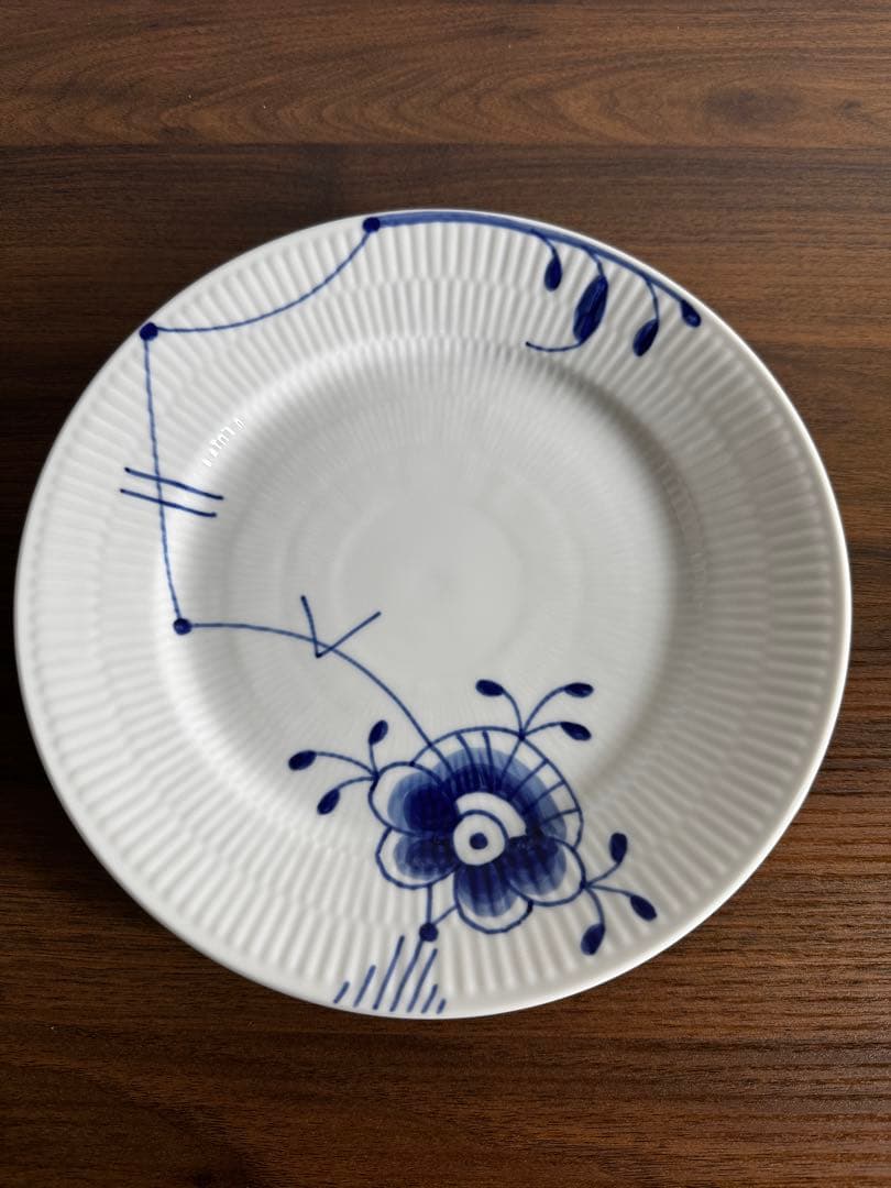   ブルーフルーテッドメガ プレート22cm 2枚