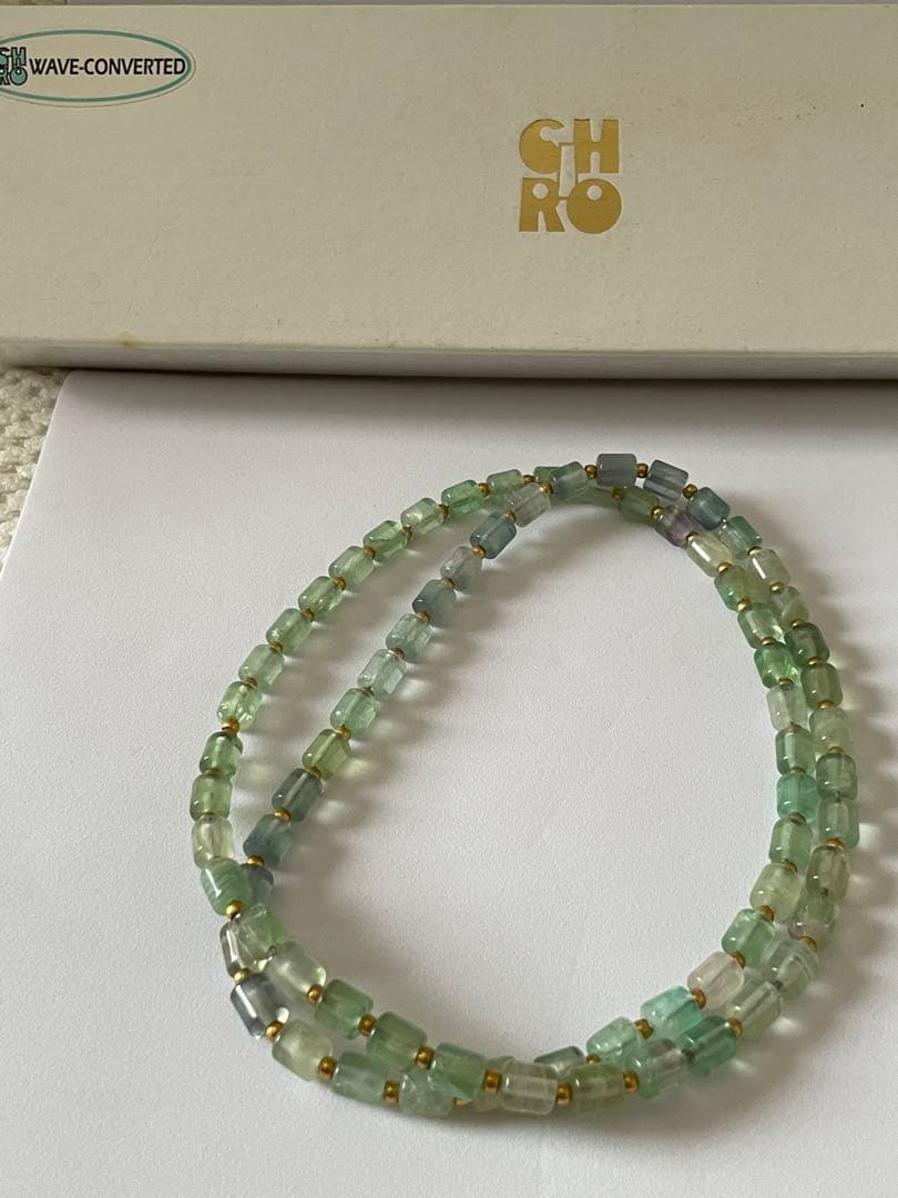 クリオ CHRIO☆フローライト ネックレス 天然石 ウェーブコンバーター